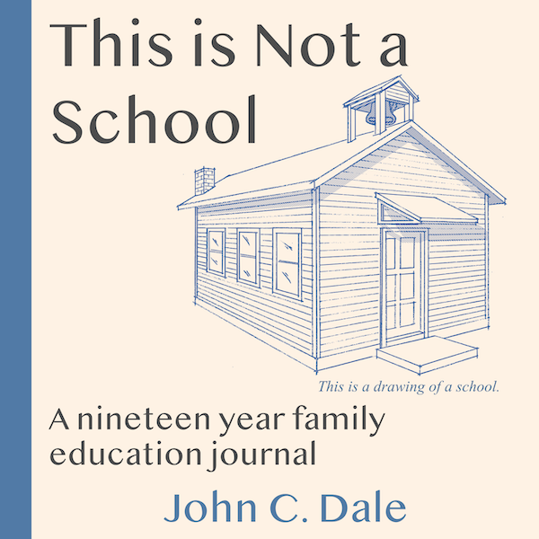 This is Not a School book cover with a sketch of an old school house