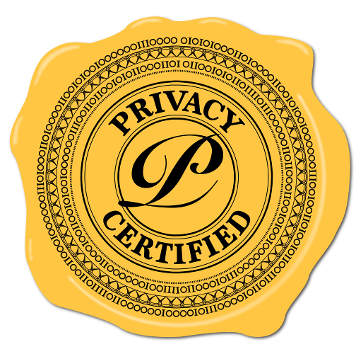 Privacy Certified yellow wax seal