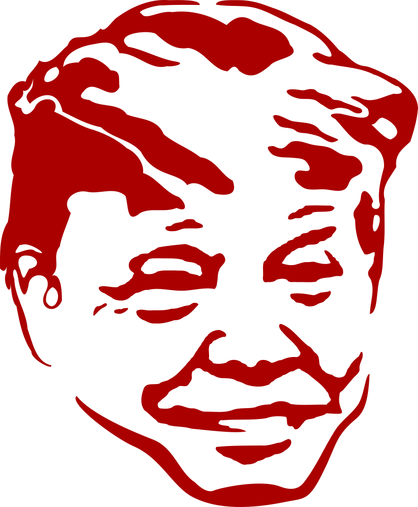 two tone abstract Trump head and face